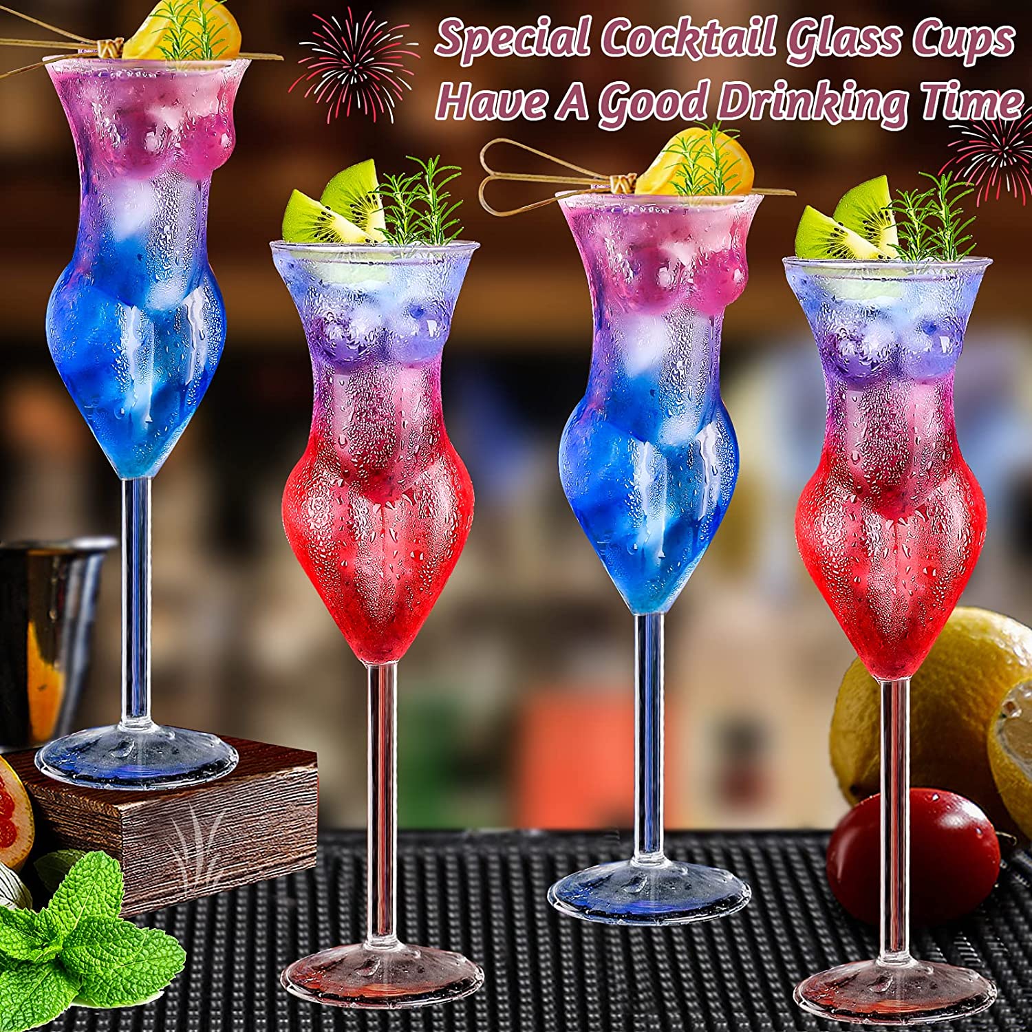 6.8 ounces Body Shaped Wine Glasses Cocktail Glasses Beauty Lady Woman Goblet Glass Drinking Cups