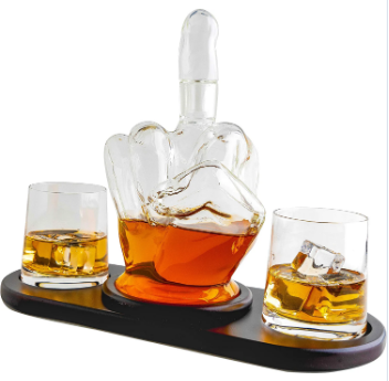 750ML Whiskey decanter glass bottle decanter glass bottle is suitable for wine spirits whiskey bourbon brandy