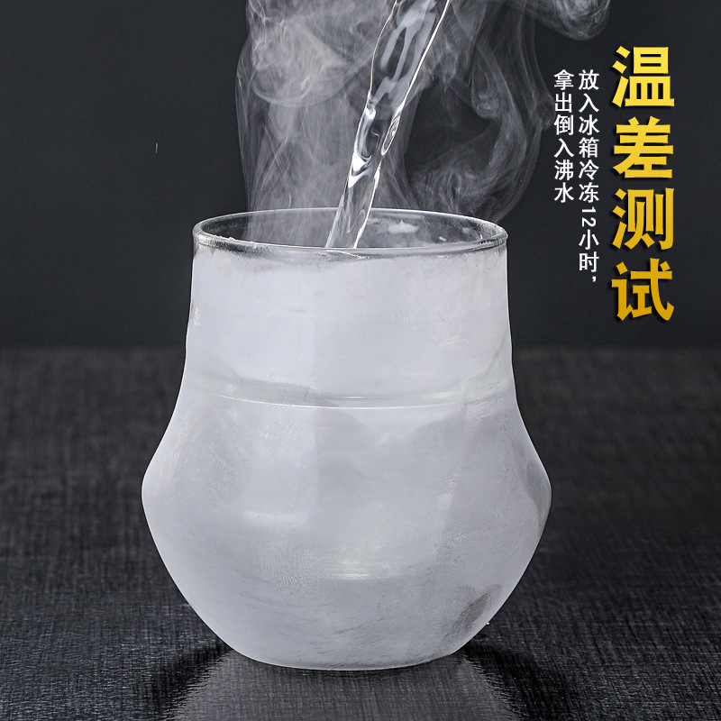 Double-layer glass coffee cup small capacity 100ml tea cup double-layer upper single lower double cup