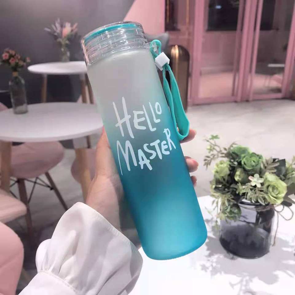 Colorful Wholesale Colorful Glass Water Bottle Frosted Drinkware Cheap Glass Water Bottle