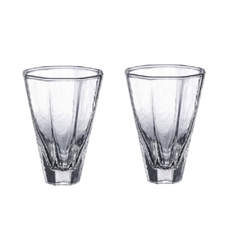 Wholesale transparent glass tea cup handmade heat-resistant frosted glass cup