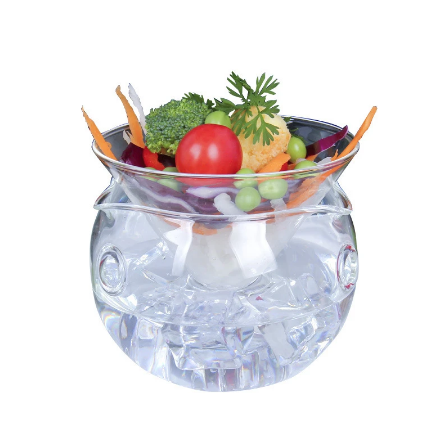 Clear Restaurant Hotel Artistic Conception Hollowware Tableware DIY Vegetable Fruit Salad Bowl