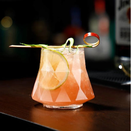 New Creative Diamond Cutting Cocktail Glass Distinctive Crystal Wine Cup Internet Celebrity Bar Glassware Beer Mug