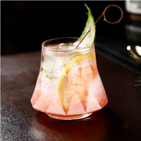 New Creative Diamond Cutting Cocktail Glass Distinctive Crystal Wine Cup Internet Celebrity Bar Glassware Beer Mug