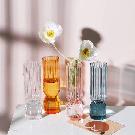 Multicolor Glass Vase Creative Flower Arrangement Home Decoration Glass Ornament