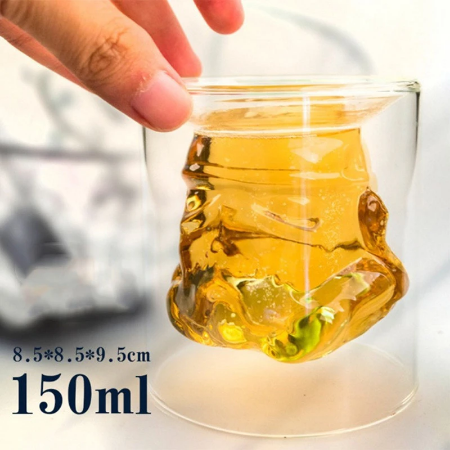 Creative Double Wall Glass Cup Lead-free Wine Glasses Home Bar Brandy Beer Whiskey Milk Coffee Cup Gift