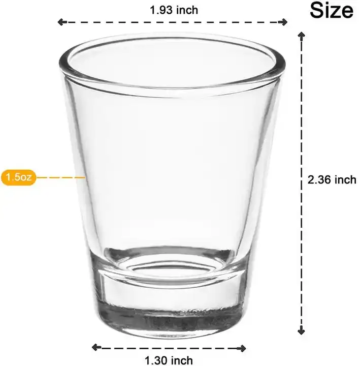 Customised Logo Sublimation Engraved Blanks Clear Mini Small 2oz Tumbler Shot Glass Glasses Cup Wedding With Heavy Base