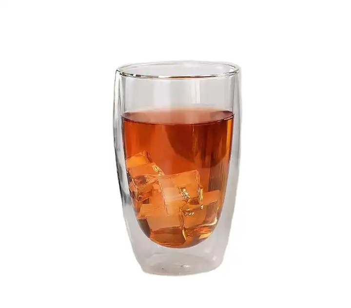 Double-layer glass wholesale transparent home egg-shaped cup household anti-scalding coffee cup