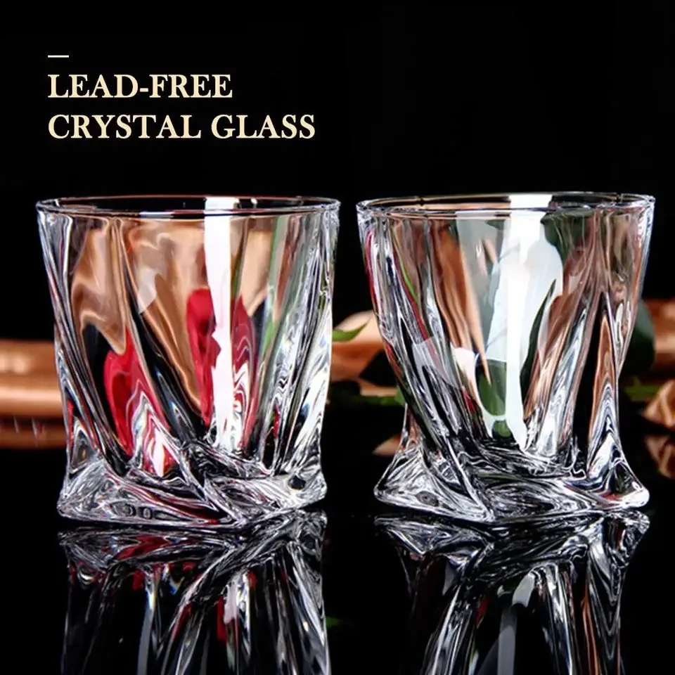 wholesale Cigar whisky glass unique design Promotional Price gift Glass Old Fashioned Tumbler Glasses with Side Mounted