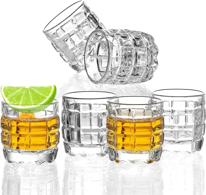 Lead free Shot Glasses 2.2 ounces Cordial Shot Glass Cups for Tequila Whiskey Vodka Liquor