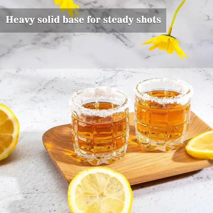 Lead free Shot Glasses 2.2 ounces Cordial Shot Glass Cups for Tequila Whiskey Vodka Liquor