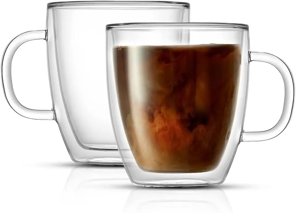 Dishwasher Safe Double Wall Insulated Glasses Coffee Mugs