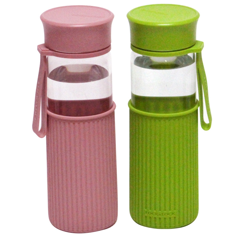 Wholesale heat-resistant glass water bottle portable cup for children summer portable student cup large capacity simple