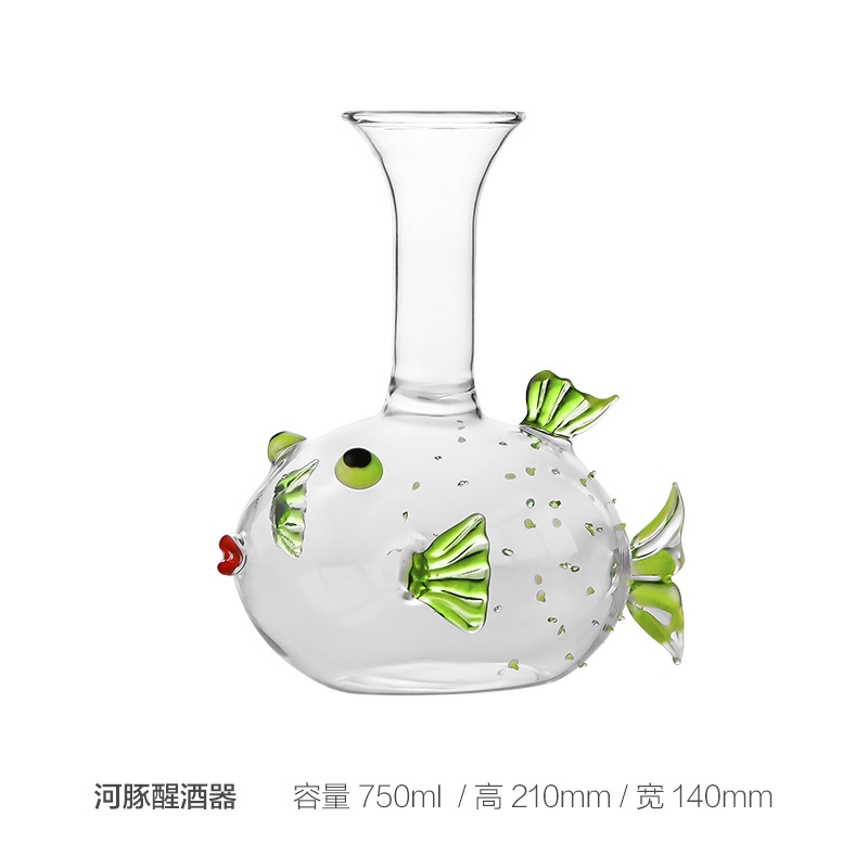 Handmade decanter high borosilicate glass creative octopus puffer red wine decanter high-end grape wine divider