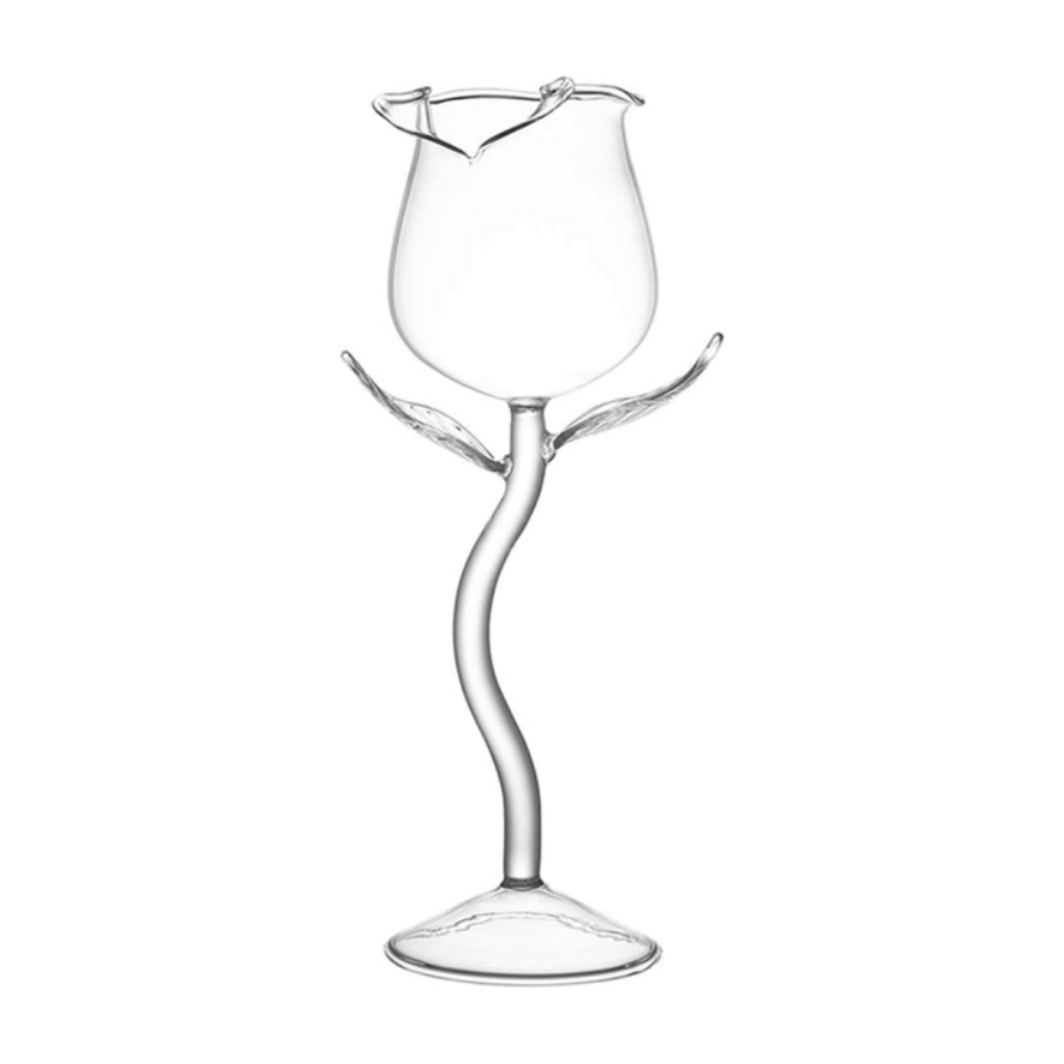 Rose shape wine glass party bar supplies drinks exquisite goblet wine cocktail glass