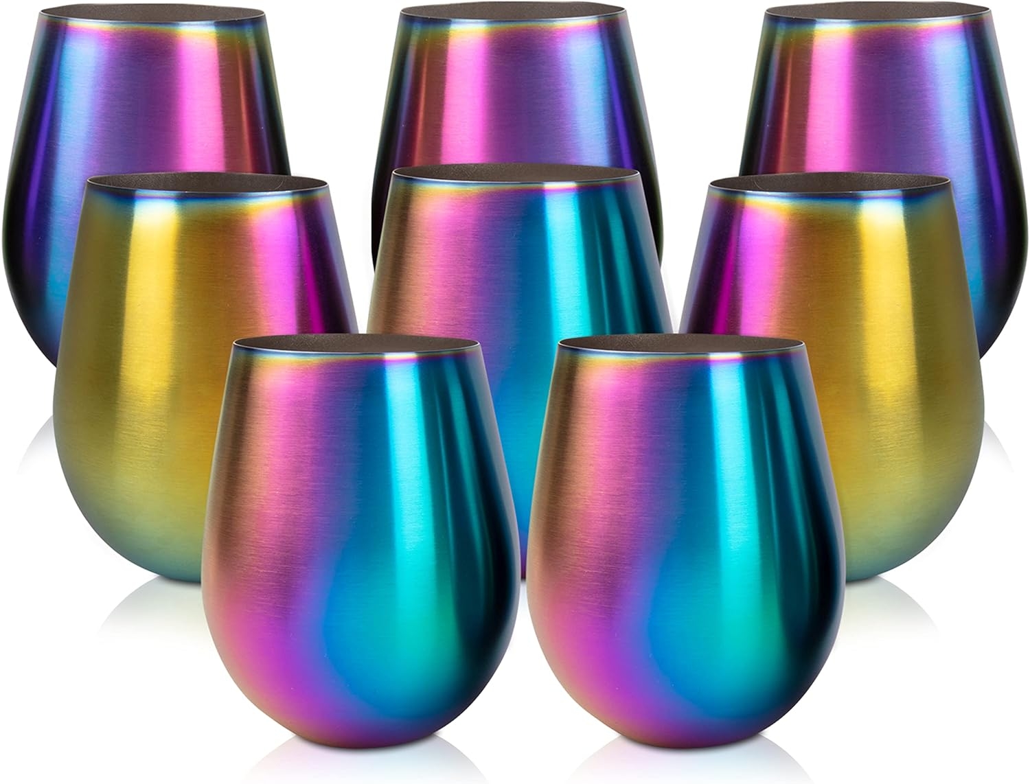 Multi-Colored Wine Glasses Egg Glasses Perfect for Entertaining and Parties