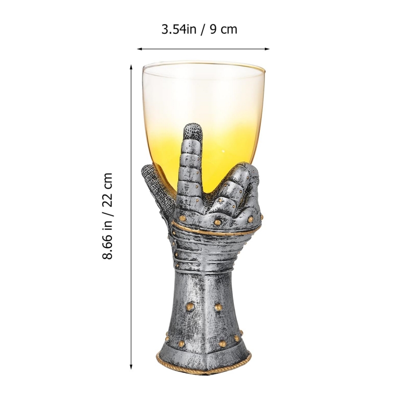 Creative and Novel Magical Knight-Decorated Wine Glass Exquisite and Unique Cocktail Goblet for Family Collection Party