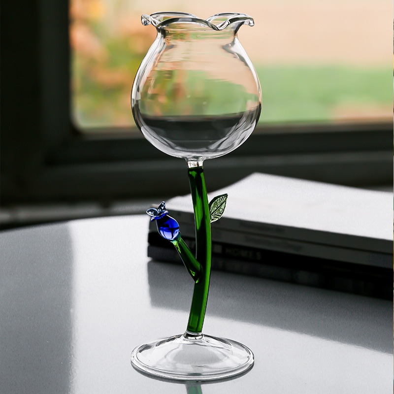 Innovative Plant-Themed Glass Goblets & Champagne Glasses - High-Quality Transparent Red Wine & Bordeaux Glasses Wholesale Directly from Manufacturer