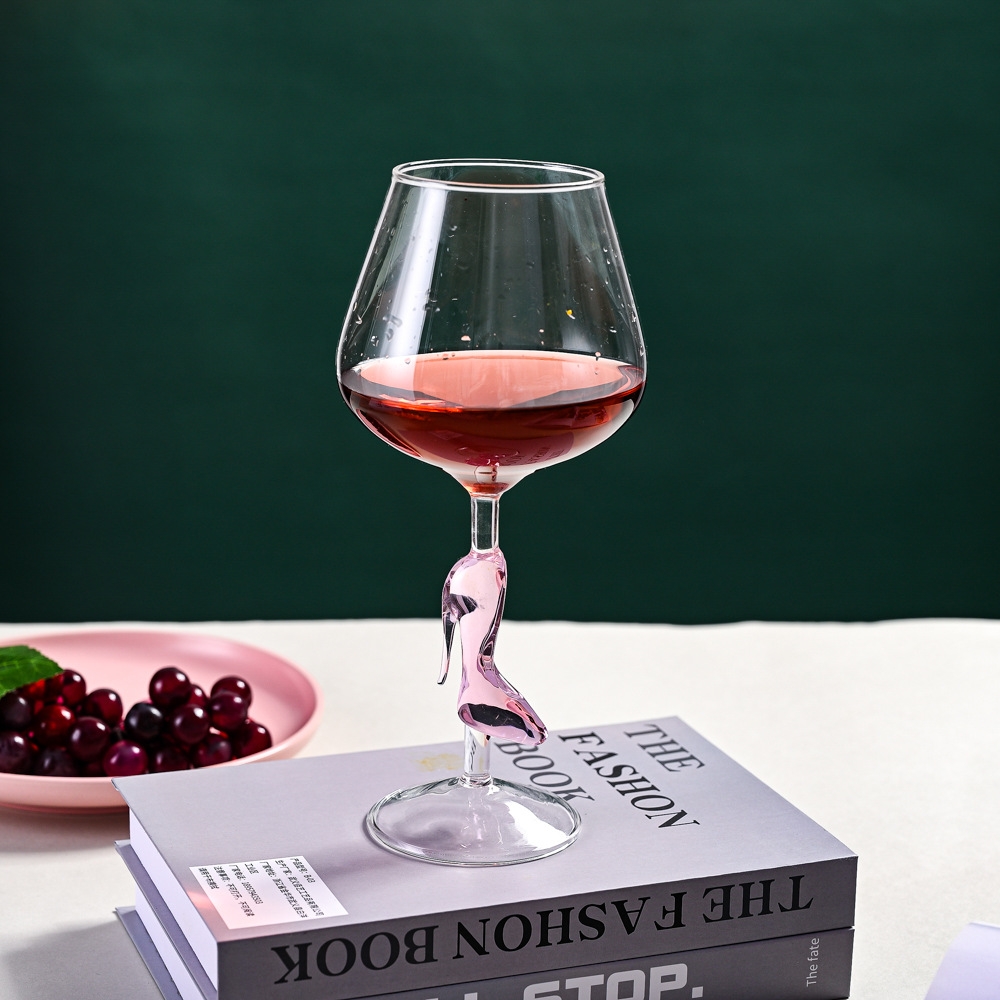Stylish High-Heeled Shoes Inspired Wine and Champagne Glasses - Create a Captivating Home Atmosphere