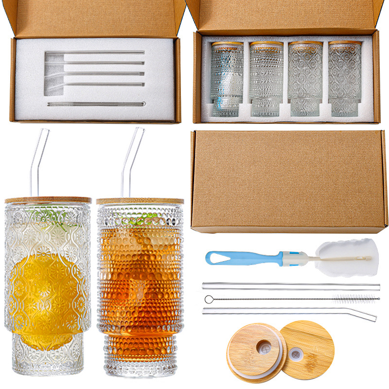 Stanley Cup Glass Tumbler with Straw and Lid – Novelty Glass Drinkware for Easy Sipping