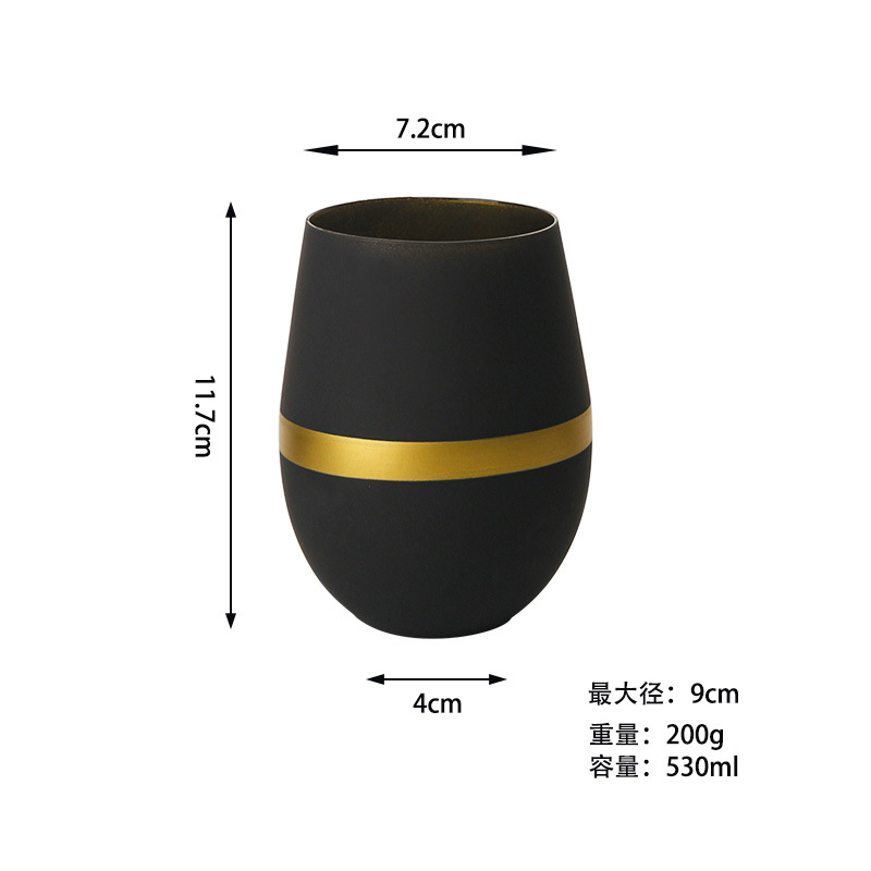 Modern Matte Black Red Wine Glass Set – Elegant Glassware for Special Occasions