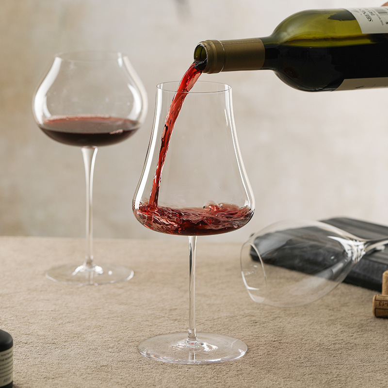 Luxury wine glass, Burgundy Bordeaux handmade modern crystal red wine glass wholesale