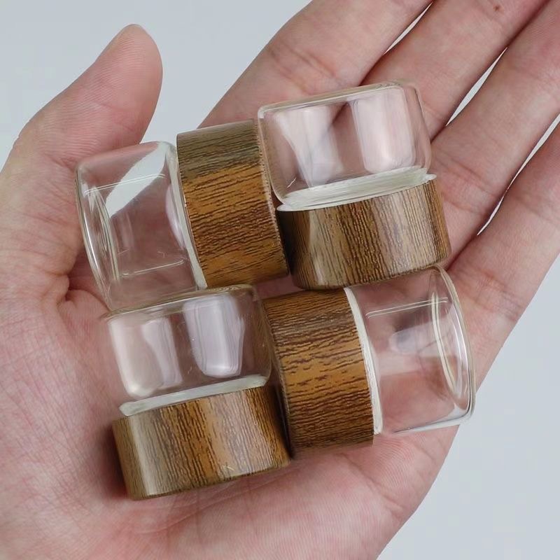 Mini glass airtight jars food grade containers for coffee powder, golden beans, portable storage bottles for tea, small empty jars