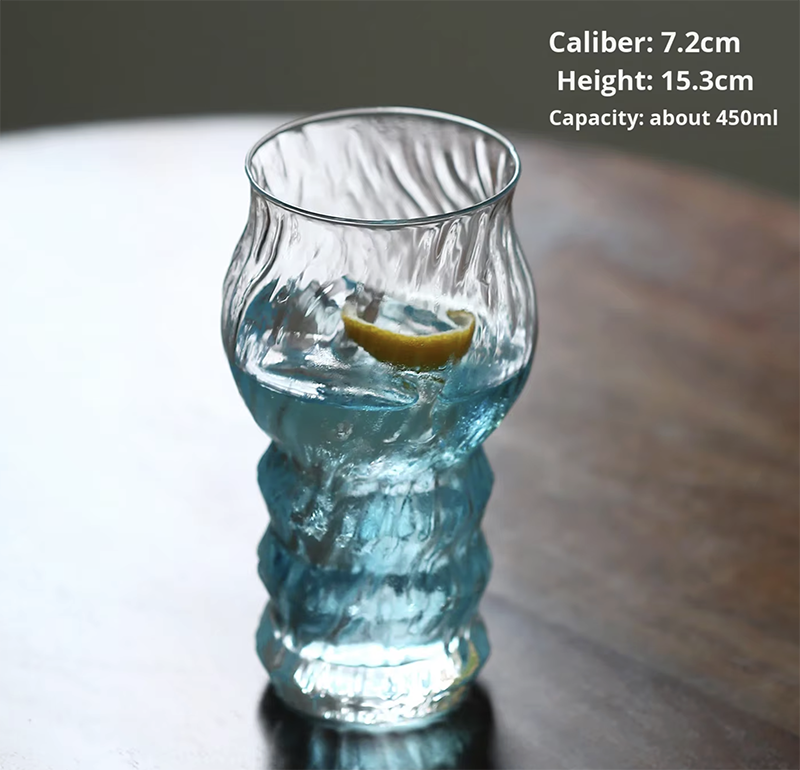Premium Hammered Layered Glass Tumbler Pink Accent Clear Drinkware for Party Cocktail Wholesale