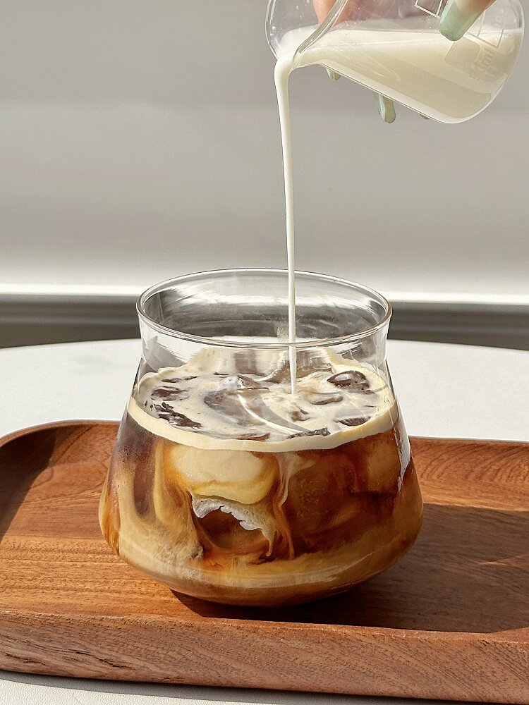 Clear Wavy Glass Coffee Tumbler Wholesale