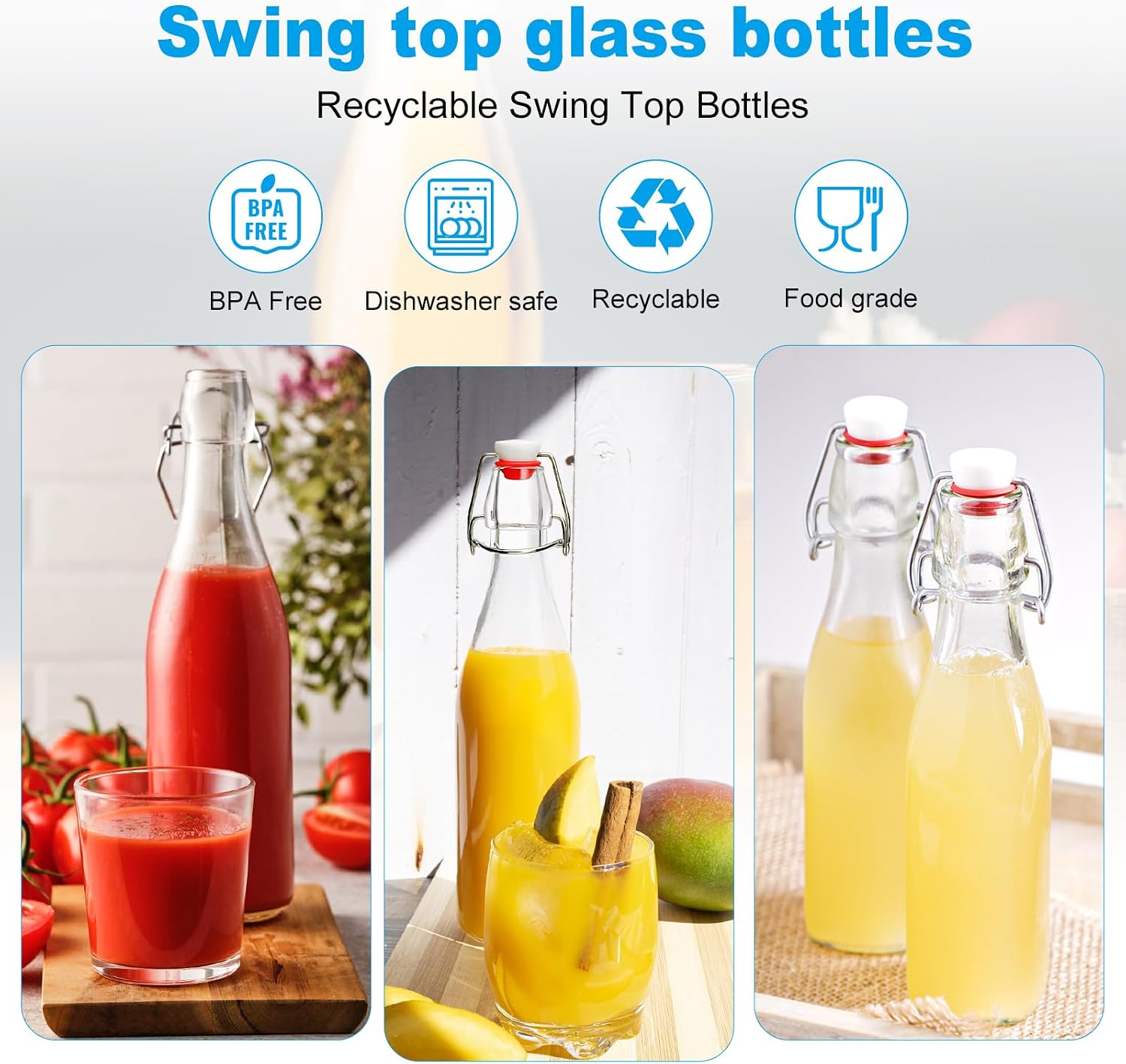 Custom Swing Top Glass Bottle Wholesale
