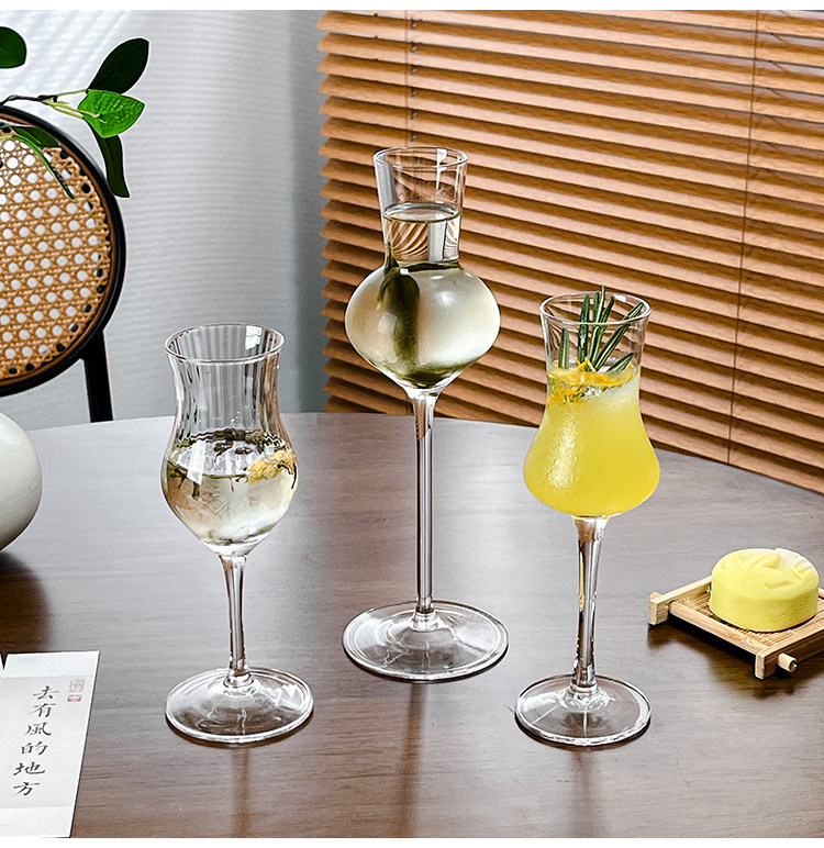 Clear Tulip Stemmed Spirits Glass Wholesale