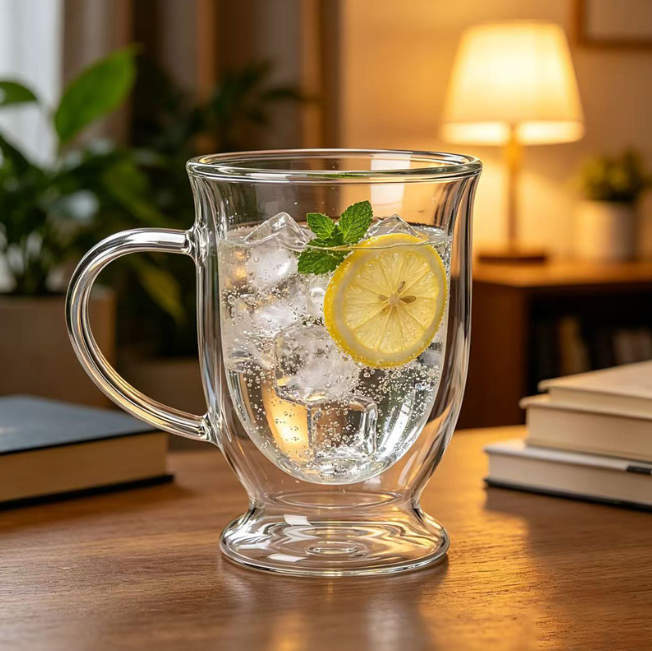 250ml Double Wall Glass Mug Wholesale