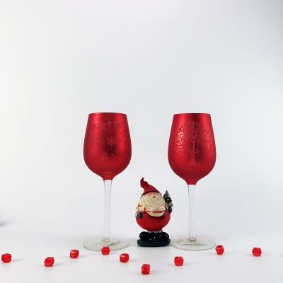 Christmas  design wine glass