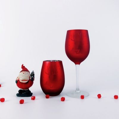christmas wine glass cup