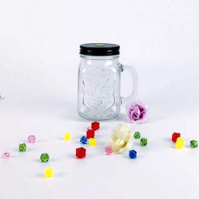 custom made embossed mason jar glass
