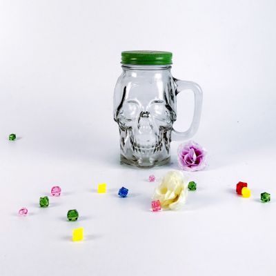 skull design mason jar with lid