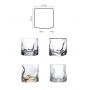 250mL Personalized logo round bottom whisky glass circle top whisky glass cup