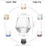creative tumbler hexagonal diamond water glass cup