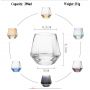 creative tumbler hexagonal diamond water glass cup