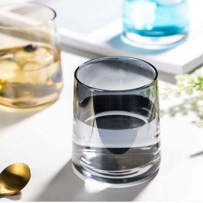 wholesale round recycled water milk glass wine tumbler glass whisky