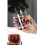 Customized old fashion carving glass whisky glass frosted glass