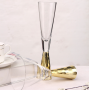 high quality handmade 280ml clear cocktail margarita wine glass foil stem