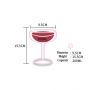 200ml wholesale hand blown pink martini cup color stem cocktail glass