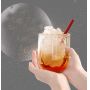 Low MOQ Unique New Design Double Wall Starry Sky Style Whisky Wine Glass