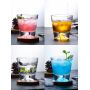 Custom logo Japan Mount Fuji glass cup for whisky