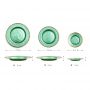 Handmade NEW green round glass dinner plate