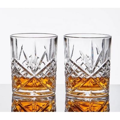 Engraved Diamond Whisky Glass Crystal Clear Whisky Glass