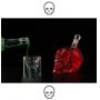 Heat Resisting Borosilicate skull Shaped Double Wall Wine Whisky Glass