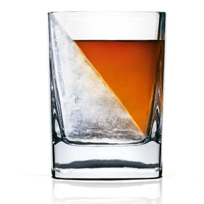 Hot Selling Silicone Ice Form Square Whiskey Wedge Glass