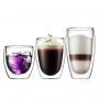 Double Wall Insulated Thermal Glass Cups Coffee mug With Bamboo Cover